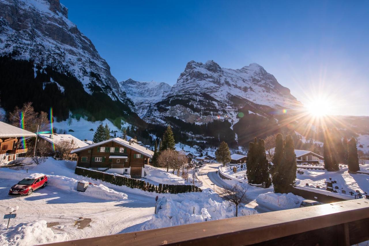 Atemberaubende Sicht Auf Eiger Nordwand Grindelwald Exterior foto