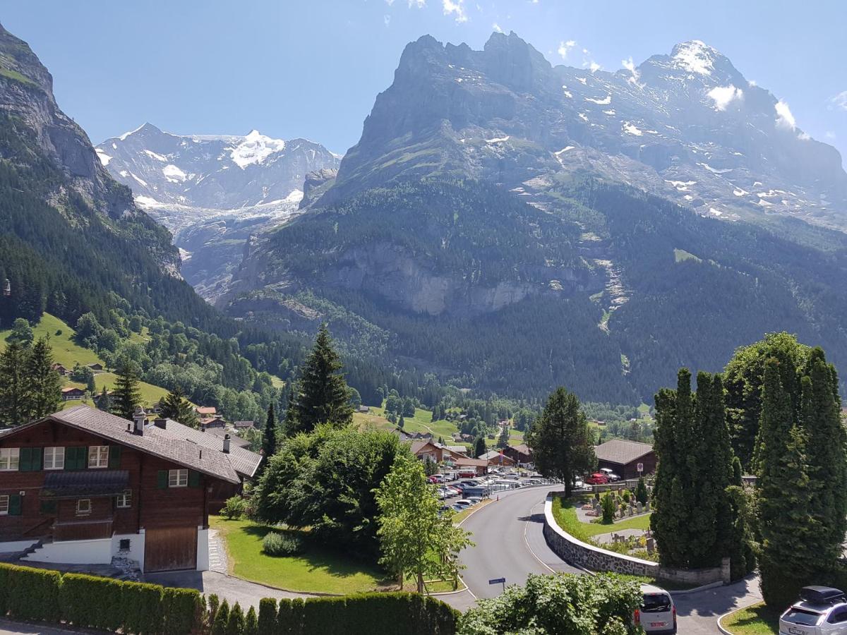 Atemberaubende Sicht Auf Eiger Nordwand Grindelwald Exterior foto